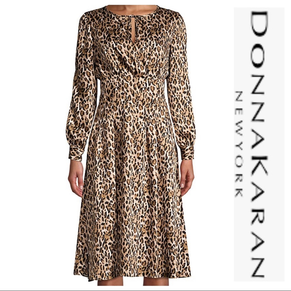 Brand New! Donna Karan Leopard Print Dress Size 8